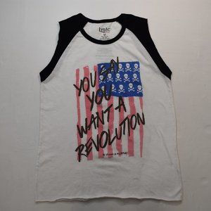 Lyric Womens You Say You Want A Revolution White Shirt Size Medium